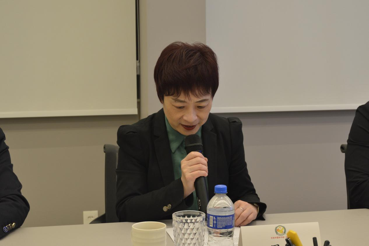 中國駐里約熱內(nèi)盧總領(lǐng)事田敏在座談會上致辭。 陳妤汎攝